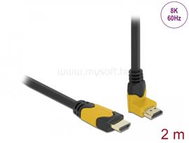 DELOCK High Speed HDMI kábel egyenes csatlakozódugóval - csatlakozódugóval 90  ívelt felfelé 48 Gbps DL86989 small