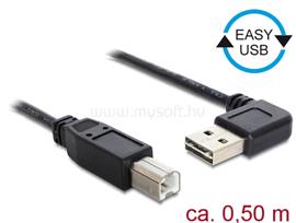 DELOCK Kábel, EASY-USB 2.0-s A- típusú csatlakozódugó, ívelt bal / jobb > USB 2.0-s B-típusú csatlakozó DL85167 small