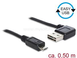 DELOCK Kábel, EASY-USB 2.0-s A- típusú csatlakozódugó, ívelt bal / jobb > USB 2.0-s Micro-B DL85163 small