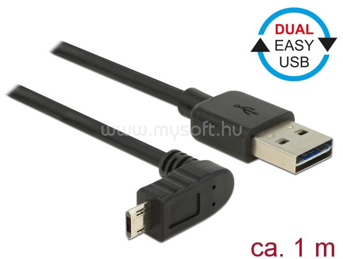 DELOCK Kábel, EASY-USB 2.0-s A-típusú csatlakozódugó > EASY-USB 2.0-s Micro-B típusú csatlakozódugó,