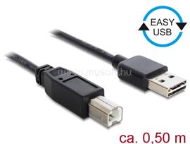 DELOCK Kábel, EASY-USB 2.0-s A-típusú csatlakozódugó > USB 2.0-s B-típusú csatlakozódugó, 0,5 m (fekete) DL83684 small