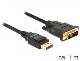 DELOCK Kábel Displayport 1.2 dugó > DVI 24+1 dugó passzív 1 m fekete DL85312 small