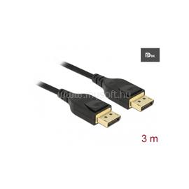 DELOCK kábel DisplayPort male / male összekötő 8K 60Hz tanúsítvánnyal 3m DL85661 small