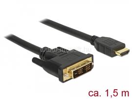 DELOCK Kábel DVI 18+1 csatlakozódugóval > HDMI-A csatlakozódugóval, 1,5 m, fekete DL85583 small