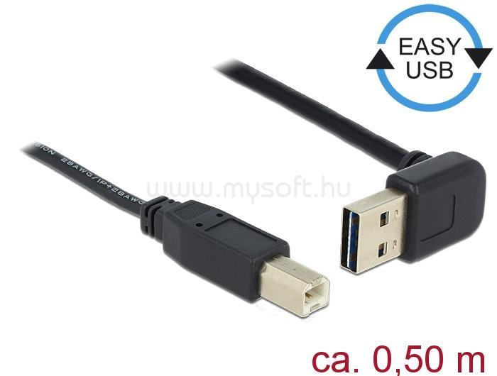 DELOCK Kábel EASY-USB 2.0-s A típusú csatlakozódugó, ívelt felfelé / lefelé > USB 2.0-s B