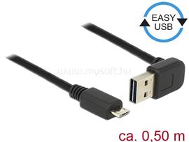 DELOCK Kábel EASY-USB 2.0-s A típusú csatlakozódugó, ívelt felfelé / lefelé > USB 2.0-s Micro-B-típus DL85203 small