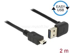 DELOCK Kábel EASY-USB 2.0-s A típusú csatlakozódugó, ívelt felfelé / lefelé > USB 2.0-s Mini-B-típus DL83544 small