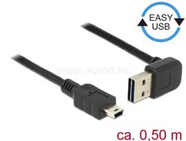 DELOCK Kábel EASY-USB 2.0-s A típusú csatlakozódugó, ívelt felfelé / lefelé > USB 2.0-s Mini-B-típus DL85184 small