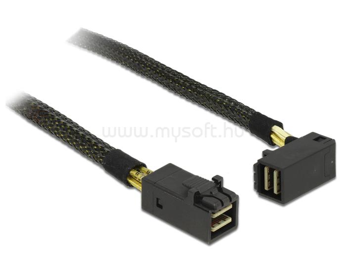 DELOCK Kábel Mini SAS HD SFF-8643 > Mini SAS HD SFF-8643, ívelt, 0,5 m
