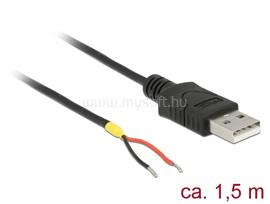DELOCK Kábel USB 2.0 A-típusú csatlakozódugóval > 2 db nyitott vezetékkel, 1,5 m Raspberry Pi DL85664 small