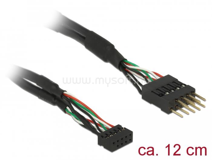 DELOCK Kábel USB 2.0-s csatlakozóhüvellyel, 2,00 mm, 10 tu > USB 2.0-s csatlakozódugó, 2,54 mm