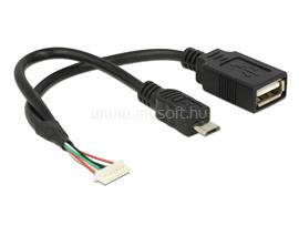 DELOCK kábel USB 2.0 tűs fejléc 1,25 mm 8 tűs anya>USB 2.0 Type-A anya + USB 2.0 Type Micro-B csatl. DL84835 small