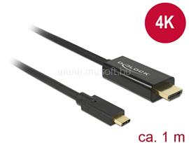 DELOCK Kábel USB Type-C csatlakozó> HDMI csatlakozó (DP váltakozó mód) 4K 30 Hz, 1 m, fekete DL85258 small