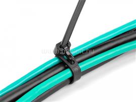 DELOCK Kábelösszekötő újrahasznosítható hőálló hossza 200 mm, szélessége 7,5 mm, 100 db. Fekete DL18757 small