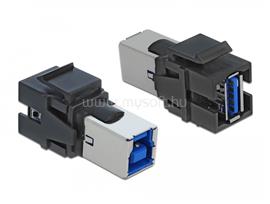 DELOCK Keystone modul, USB 3.0 A-csatlakozóhüvely > USB 3.0 B-csatlakozóhüvely, fekete DL86395 small