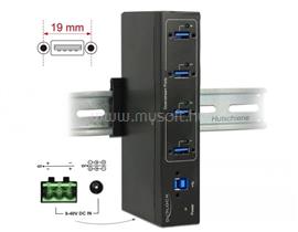 DELOCK külső ipari hub4 x USB 3.0 A 15 kV ESD védelemmel DL63309 small