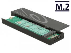 DELOCK M.2 SSD külso ház 42 / 60 / 80 mm > SuperSpeed USB 10 Gbps (USB 3.1 Gen 2) Micro B anya DL42598 small