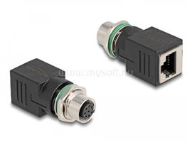 DELOCK M12 adapter A-kódolt 8 tűs anya - RJ45 anya egyenes DL60062 small