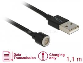 DELOCK Mágneses USB adat- és töltőkábel fekete 1,1 m DL85724 small