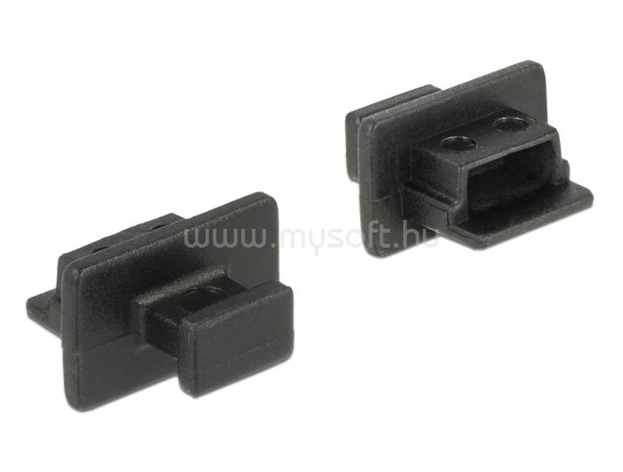 DELOCK Porvédő USB 2.0 Mini-B típusú kimenethez fogantyúval 10 db fekete