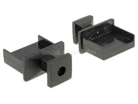 DELOCK Porvédő USB-A típusú kimenethez fogantyúval 10 db fekete DL64009 small