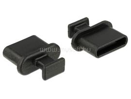 DELOCK Porvédő USB-C típusú kimenethez fogantyúval 10 db fekete DL64013 small