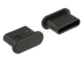 DELOCK Porvédő USB Type-C  kimenethez fogantyú nélkül 10 darab fekete DL64014 small