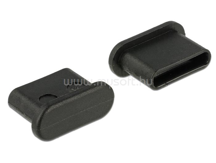 DELOCK Porvédő USB Type-C  kimenethez fogantyú nélkül 10 darab fekete