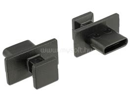 DELOCK Porvédő USB Type-C  kimenethez nagy fogantyúval 10 darab fekete DL64015 small