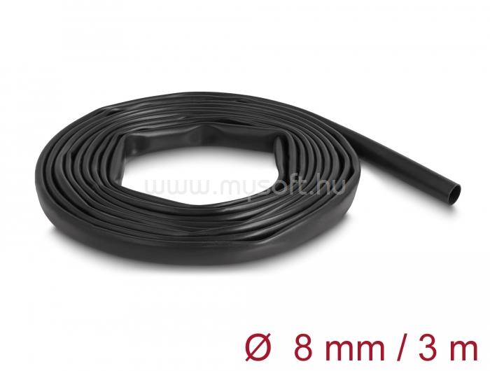 DELOCK PVC szigetelő borító cső 3 m x 8 mm (fekete)