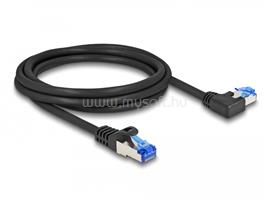 DELOCK RJ45 hálózati kábel Cat.6A S/FTP egyenes / balra hajló 2 m fekete DL80219 small