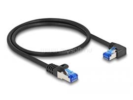 DELOCK RJ45 hálózati kábel Cat.6A S/FTP egyenes / jobbra hajló 0,5 m (fekete) DL80221 small