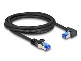 DELOCK RJ45 hálózati kábel Cat.6A S/FTP egyenes / jobbra hajló 2 m fekete DL80223 small