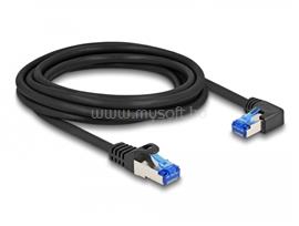 DELOCK RJ45 hálózati kábel Cat.6A S/FTP egyenes / jobbra hajló 3 m fekete DL80224 small