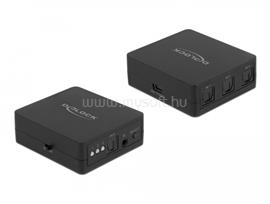 DELOCK S/PDIF TOSLINK kapcsoló 3 bemenettel és 1 kimenettel infrasugaras távkapcsolóval és USB Tápellátással DL63395 small