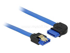 DELOCK SATA-kábel, 6 Gb/s, hüvely, egyenes > SATA hüvely, jobbra nézo csatlakozódugóval, 20 cm, kék DL84989 small