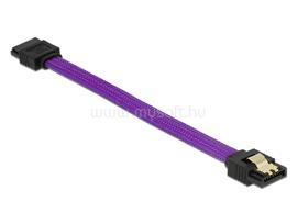 DELOCK SATA kábel 6 Gb/s 10 cm egyenes / egyenes fém lila Prémium DL83688 small