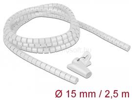 DELOCK Spirális kábelburkolat behúzó eszközzel 2,5 m x 15 mm fehér DL18839 small