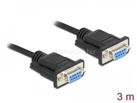 DELOCK Sub D9-es, null modemű, RS-232 soros kábel, anya-anya, 3 m DL86606 small