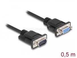 DELOCK SubD9-es, null modemű, RS-232 soros kábel, apa-anya, 0,5 m DL86886 small