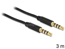 DELOCK sztereó kábel 3.5 mm 4 pin csatlakozó > csatlakozó, 3 m, fekete DL83437 small