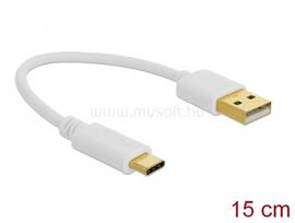 DELOCK Töltokábel USB A - USB Type-C  csatlakozó végekkel 15 cm DL85355 small