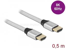 DELOCK Ultra nagy sebességű HDMI kábel 48 Gbps 8K 60 Hz ezüst 0,5 m tanúsítvánnyal DL85365 small