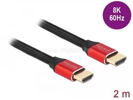 DELOCK Ultra nagy sebességű HDMI kábel 48 Gbps 8K 60 Hz piros 2 m tanúsítvánnyal DL85774 small