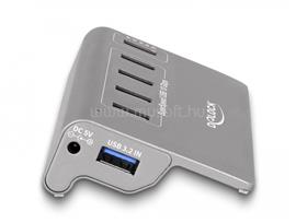 DELOCK USB 10 Gbps Hub 4 A-típusú USB porttal + 1 gyorstöltő porttal beleértve a tápellátást DL64182 small