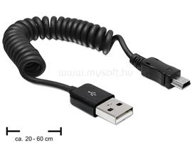 DELOCK USB 2.0-A anya > USB mini apa spirál kábel DL83164 small