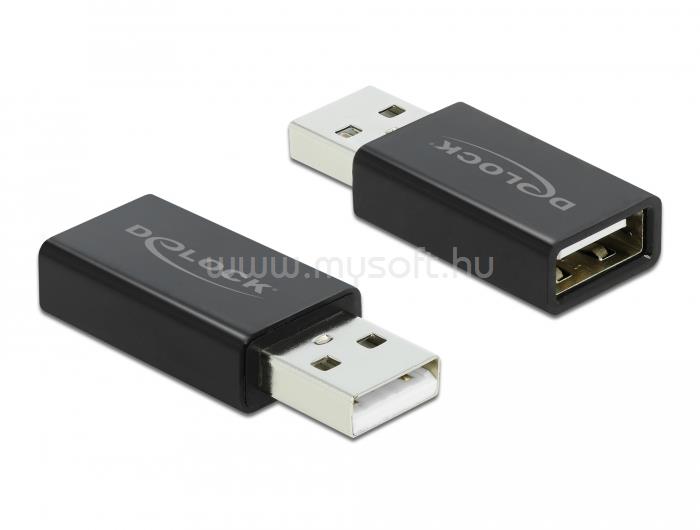 DELOCK USB 2.0 Adapter - A-típusú apa csatlakozó - A-típusú anya csatlakozó adat blokkoló