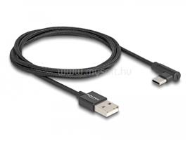 DELOCK USB 2.0 kábel A-típusú csatlakozódugó - USB Type-C  csatlakozódugó, ívelt, 1 m, fekete DL80030 small