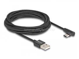 DELOCK USB 2.0 kábel A-típusú csatlakozódugó - USB Type-C csatlakozódugó, ívelt, 3 m, fekete DL80033 small