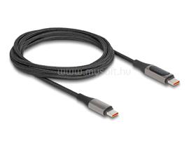 DELOCK USB 2.0 Kábel USB Type-C  apa - apa csatlakozóval tápmérővel, PD 3.0 100 W, 2 m DL86809 small